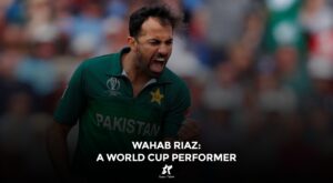 Wahab Riaz celebrating wicket in World Cup